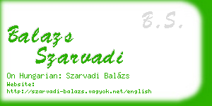 balazs szarvadi business card